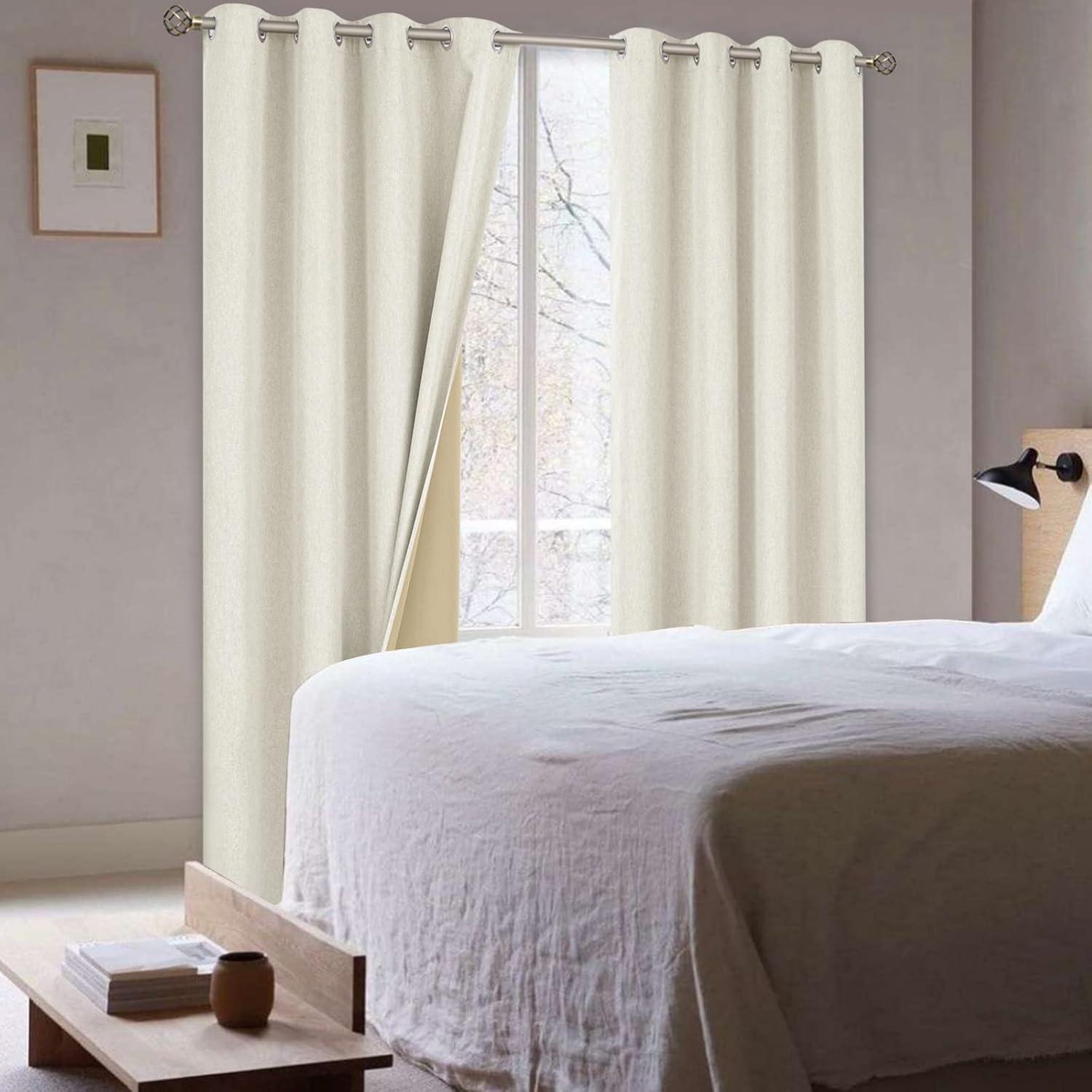 Cortinas Opacas BGment 132x213 cm Avena Juego de 2 Paneles