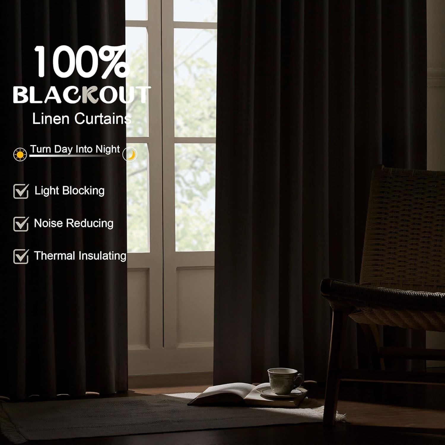 Cortinas Opacas UHITECH 127x160 cm 2 Paneles Aislantes