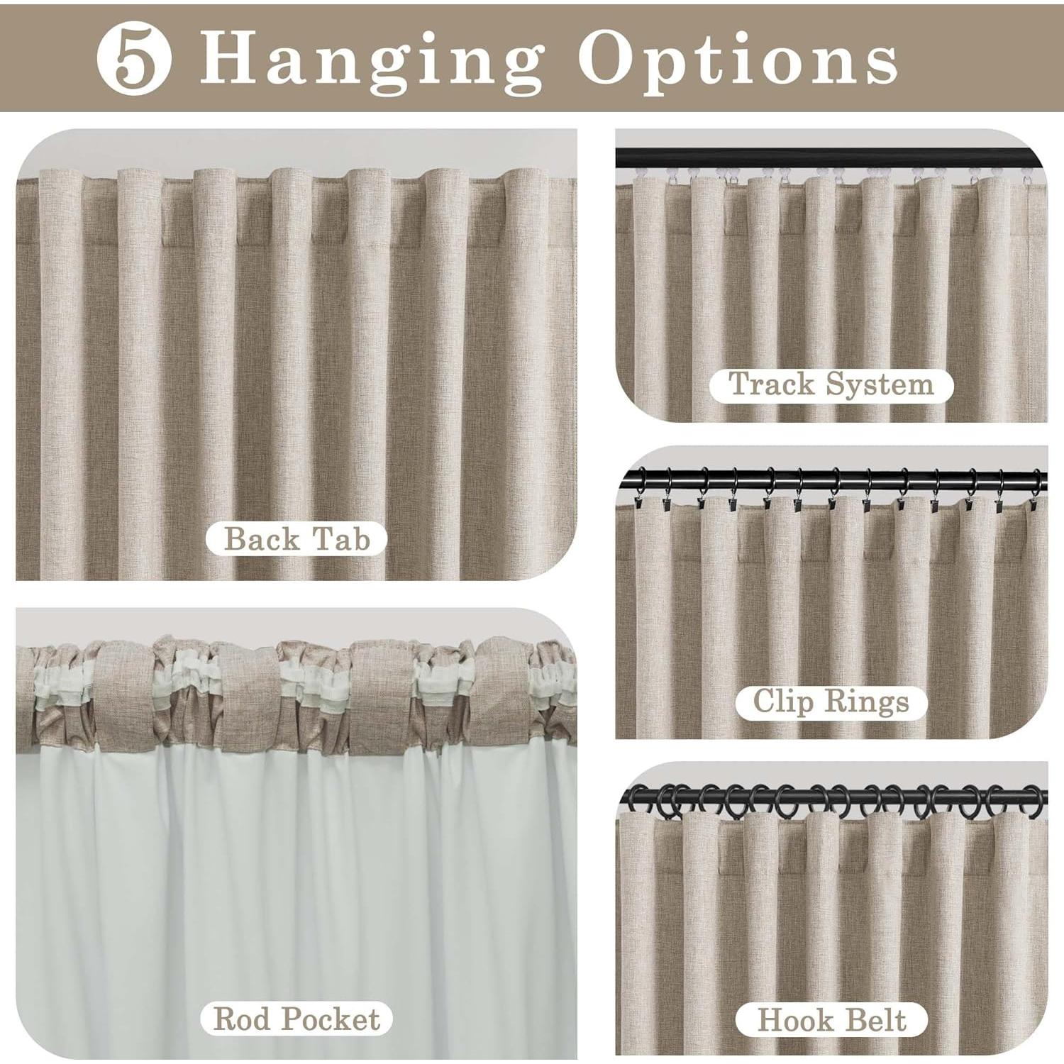 Cortinas Opacas UHITECH 127x160 cm 2 Paneles Aislantes