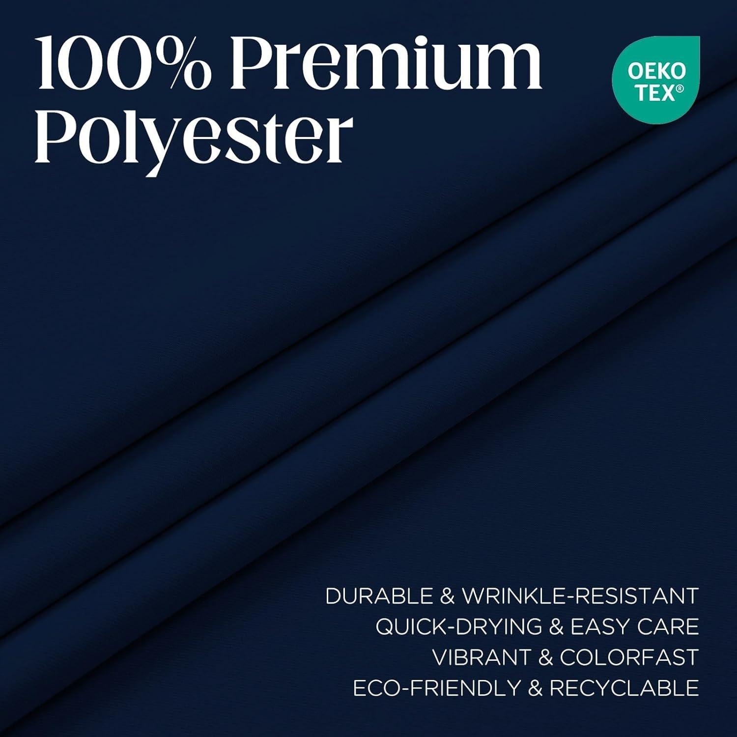 Cortinas Opacas CUCRAF Azul Marino 132x114 cm 2 Paneles