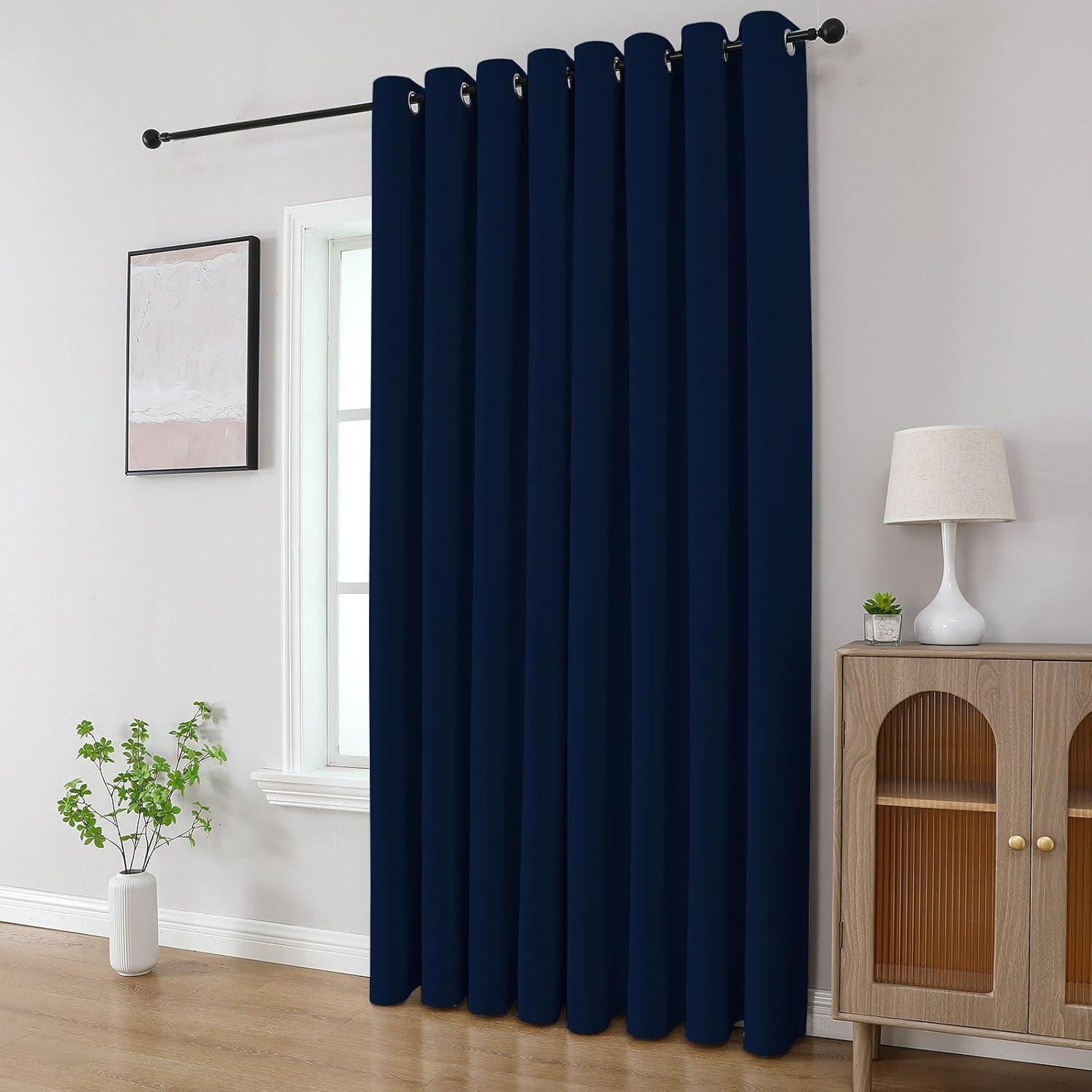 Cortinas Opacas CUCRAF Azul Marino 132x114 cm 2 Paneles