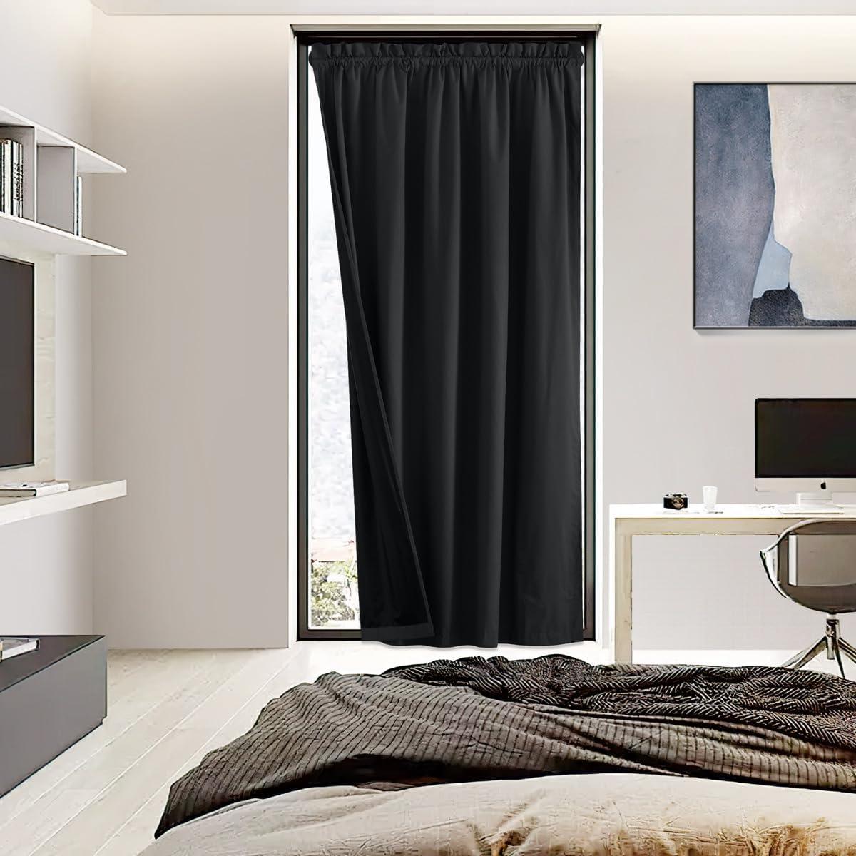 Cortina Opaca Portátil NICETOWN 132x213 cm Negra