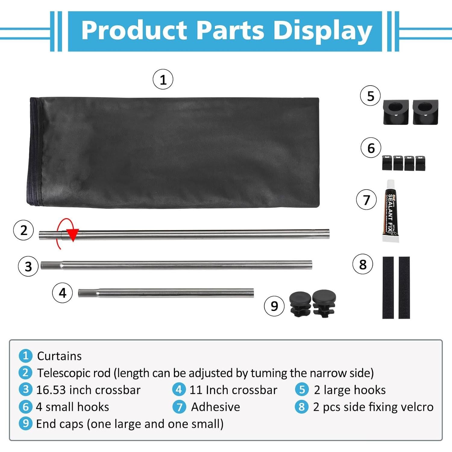 Cortina Divisoria para Auto ZATOOTO 1.80m x 1.26m Opaca