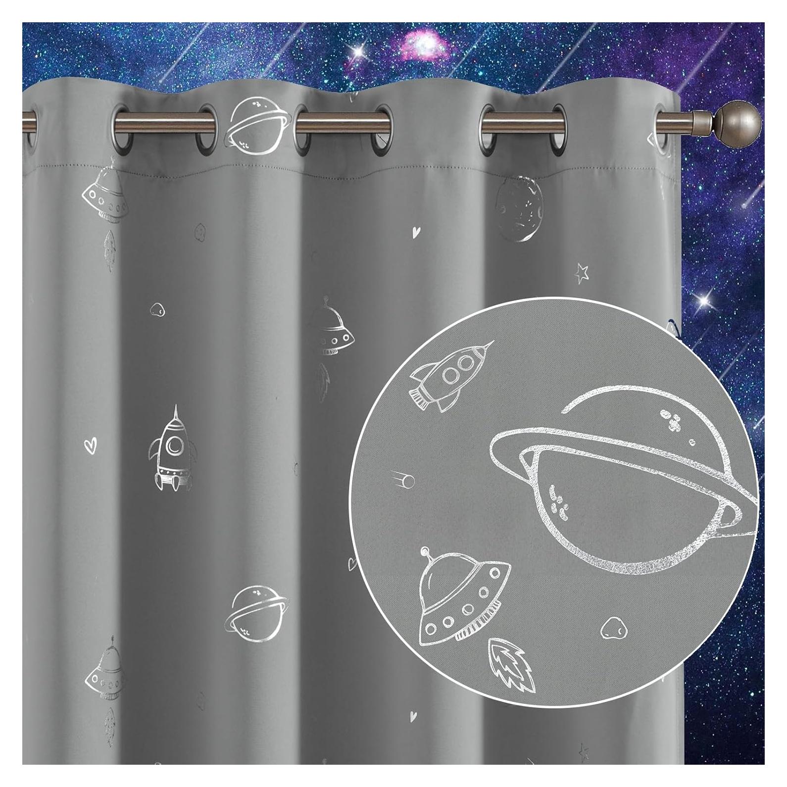 Cortinas Opacas Vangao 132x213 cm Espacio I Gris Set de 2