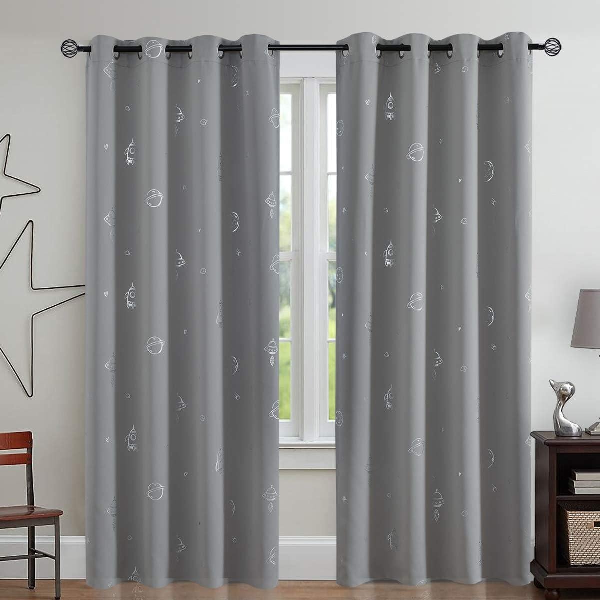 Cortinas Opacas Vangao 132x213 cm Espacio I Gris Set de 2