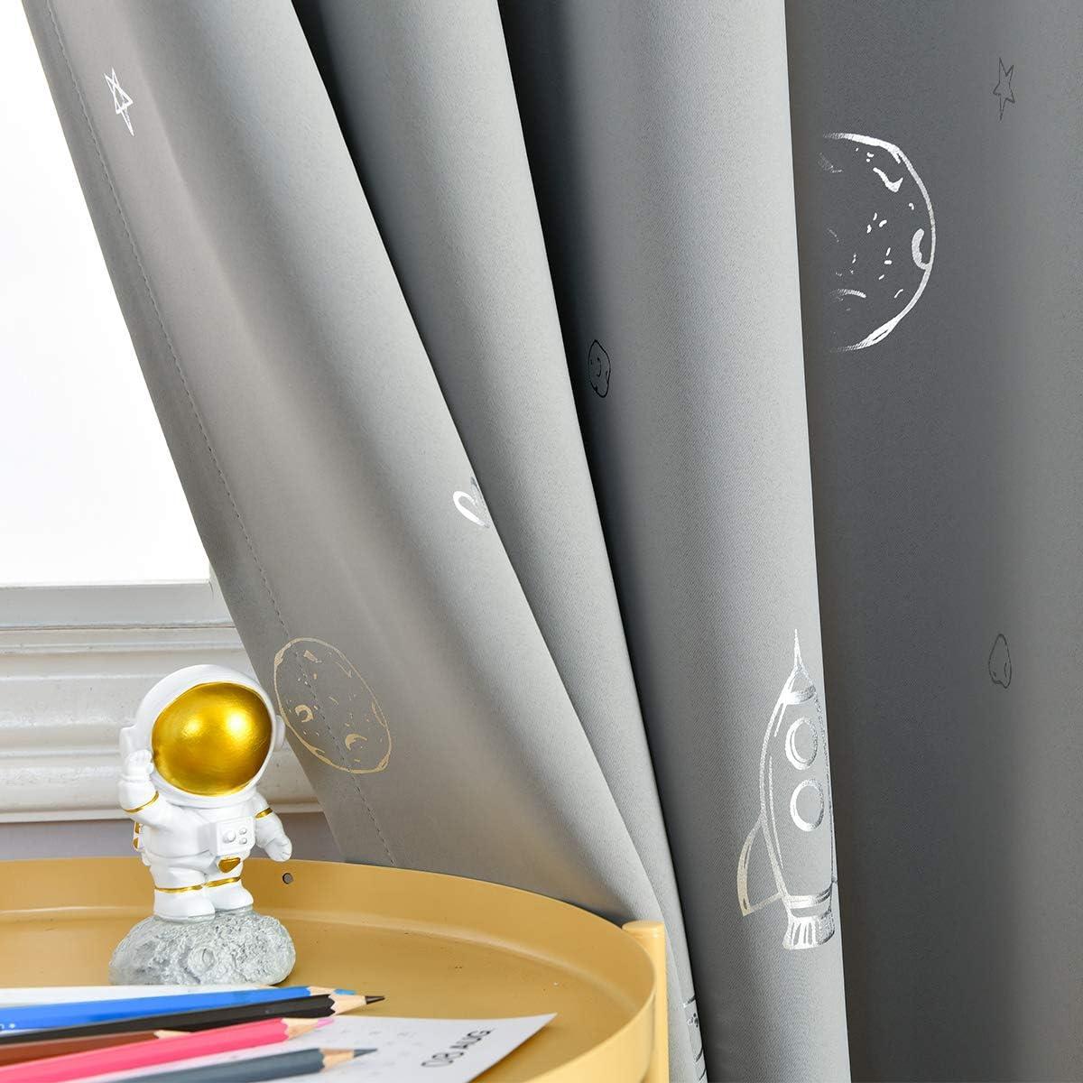 Cortinas Opacas Vangao 132x213 cm Espacio I Gris Set de 2