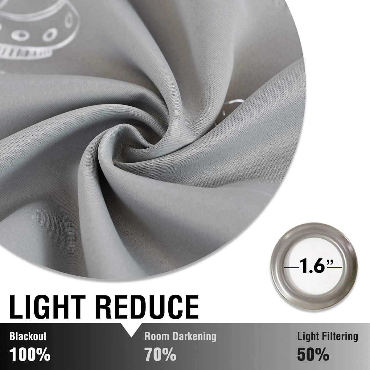 Cortinas Opacas Vangao 132x213 cm Espacio I Gris Set de 2