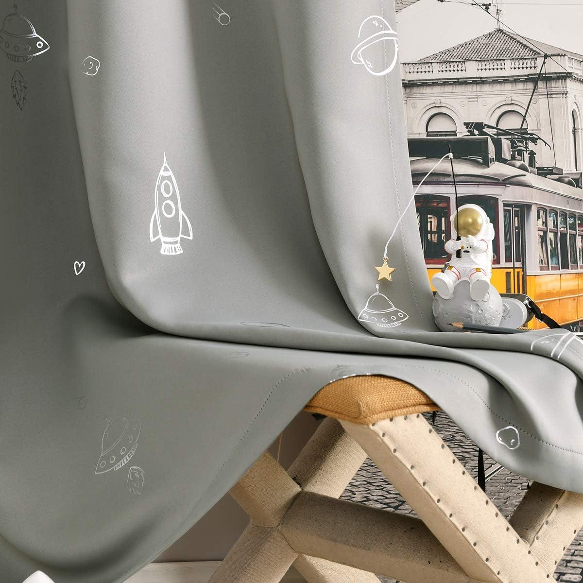 Cortinas Opacas Vangao 132x213 cm Espacio I Gris Set de 2