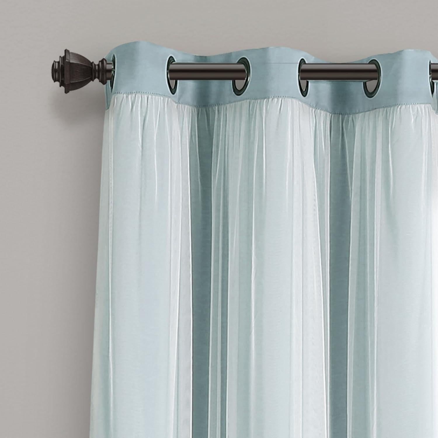 Cortinas Transparentes Lush Decor 96.5x213.4cm Azul Opacas