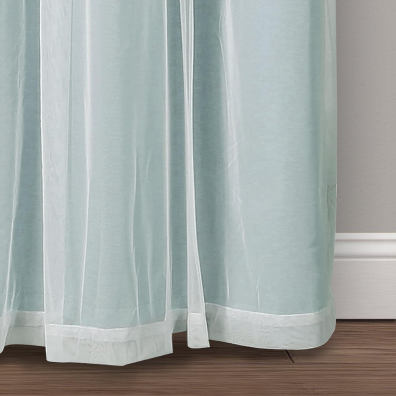 Cortinas Transparentes Lush Decor 96.5x213.4cm Azul Opacas