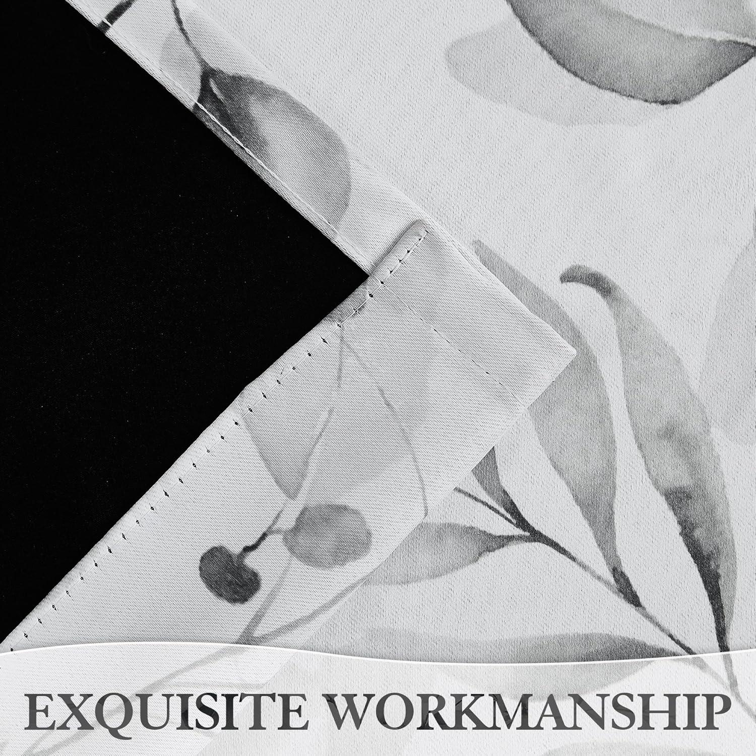 Cortinas Opacas Xwincel 132x243 cm Floral Gris 2 Paneles