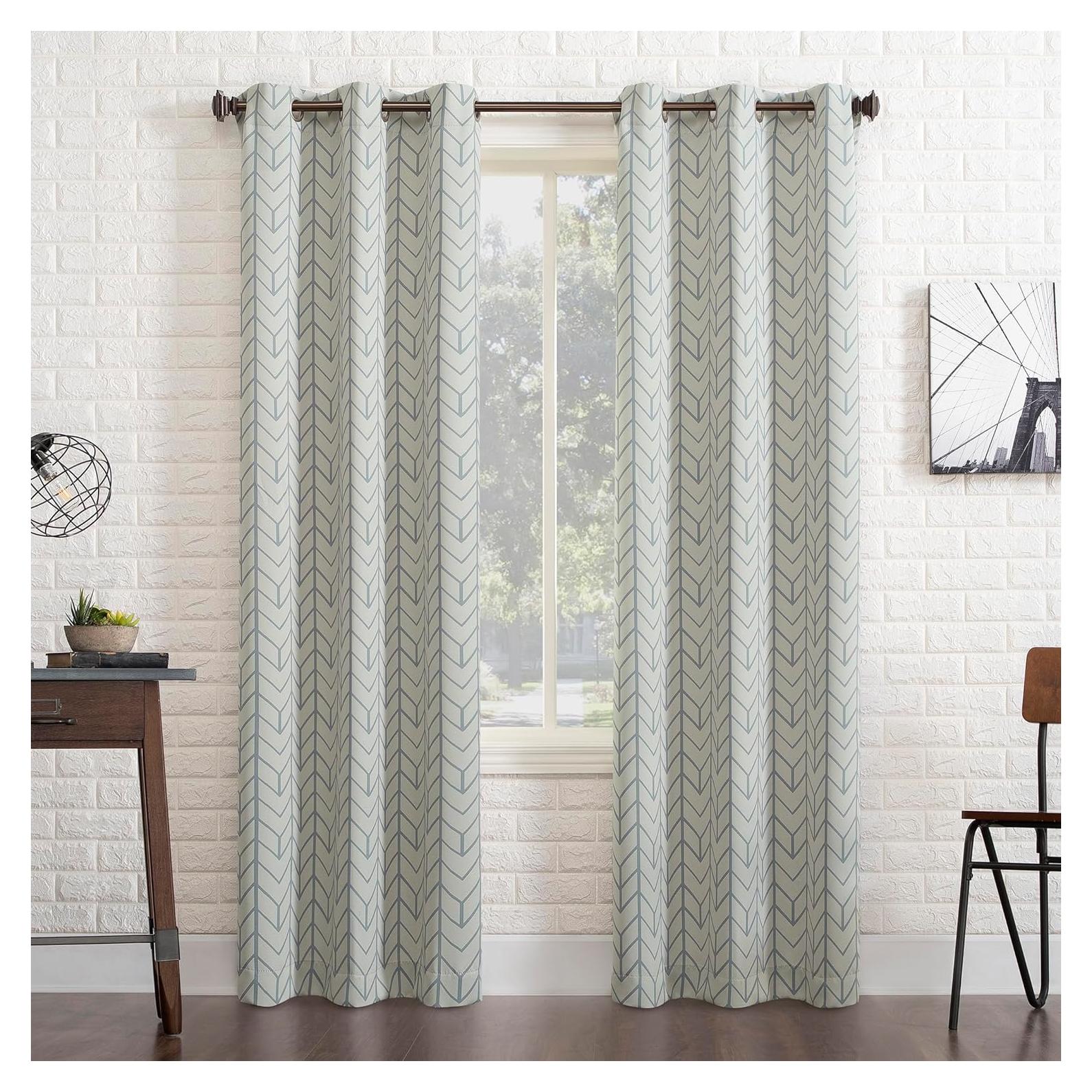 Cortina Blackout Ojal Kenwood Sun Zero 40x63 cm Piedra