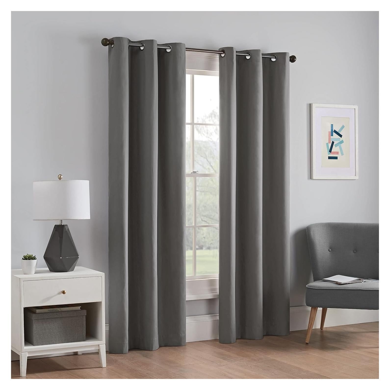 Cortina Blackout Eclipse Microfibra 106.68x160.02 cm Humo