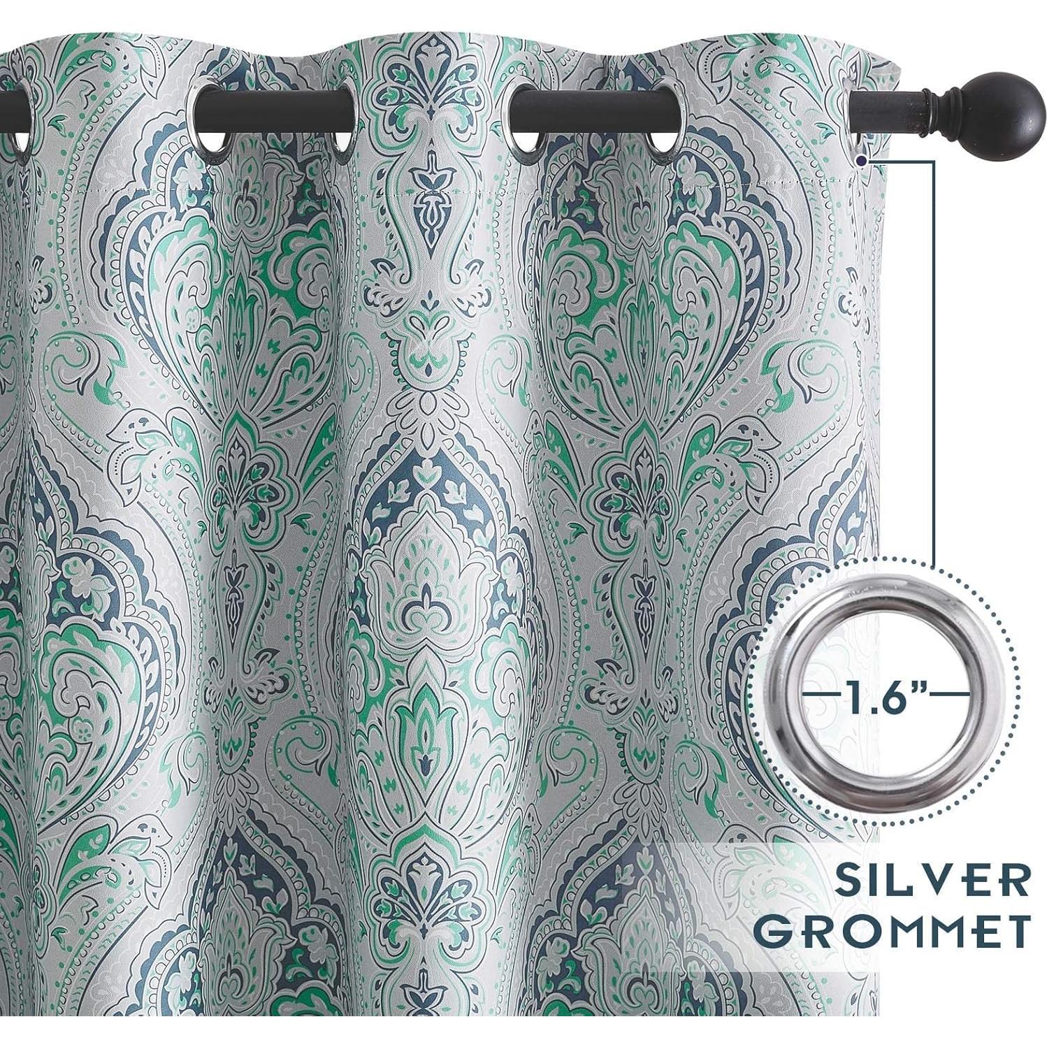 Cortinas Opacas KGORGE 52x84" Verde Biscay - 2 Piezas