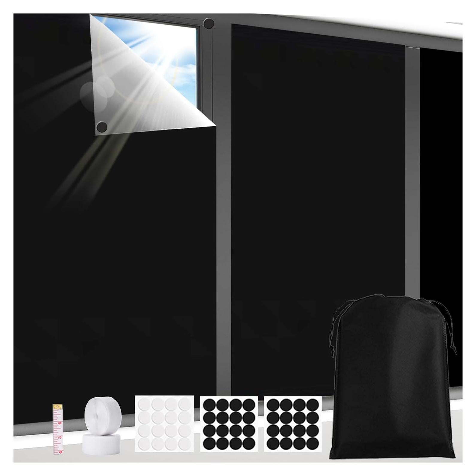 Cortinas Opacas Portátiles Dixutzi 145x299 cm con Adhesivo