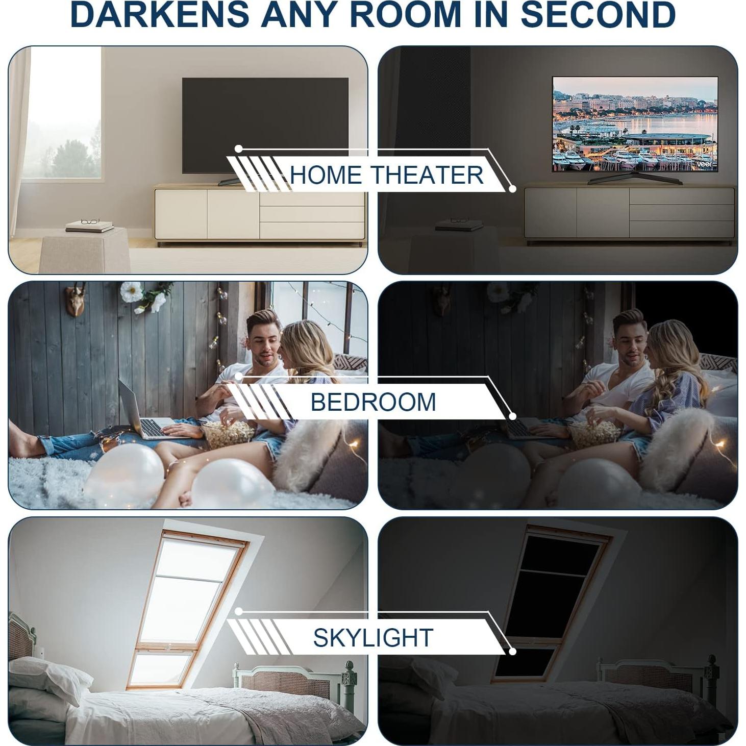 Cortinas Opacas Portátiles Dixutzi 145x299 cm con Adhesivo