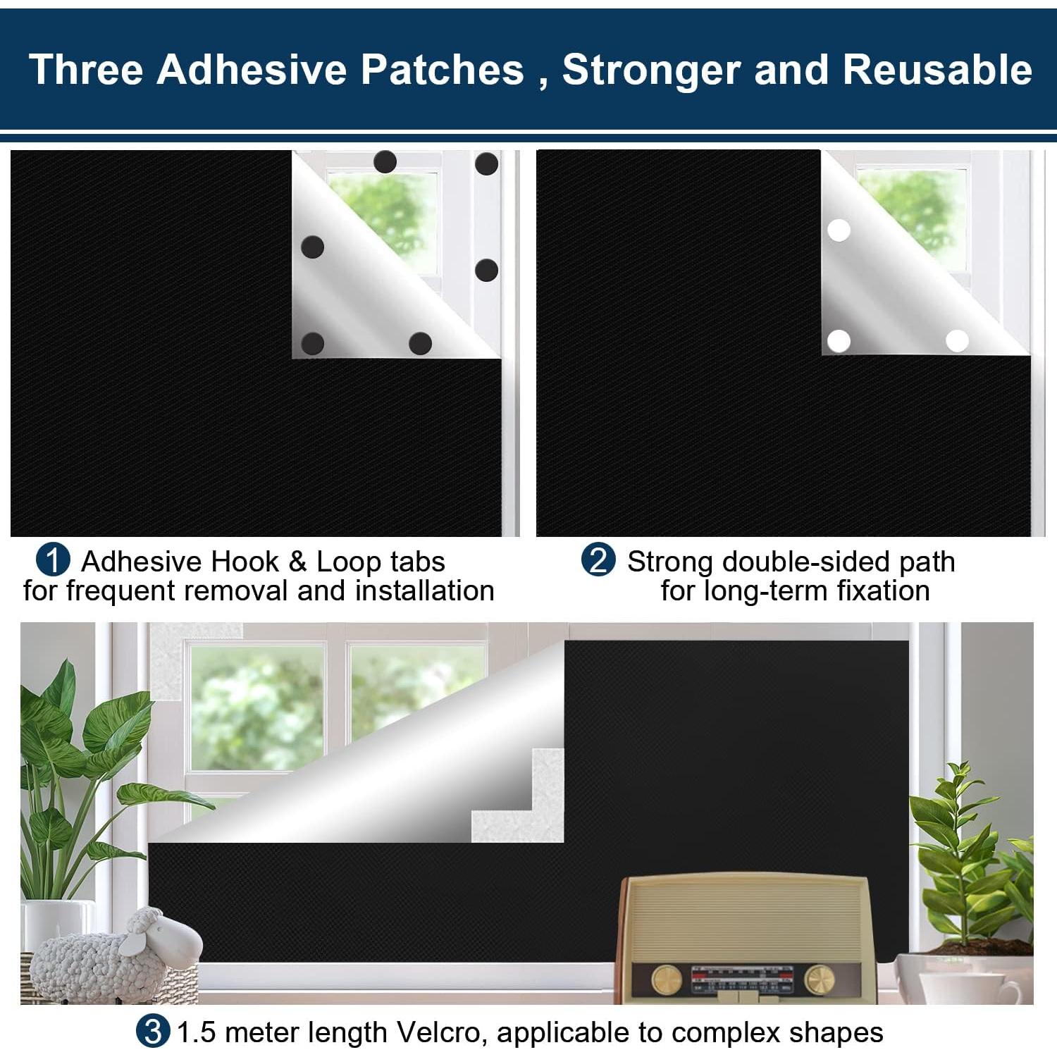 Cortinas Opacas Portátiles Dixutzi 145x299 cm con Adhesivo