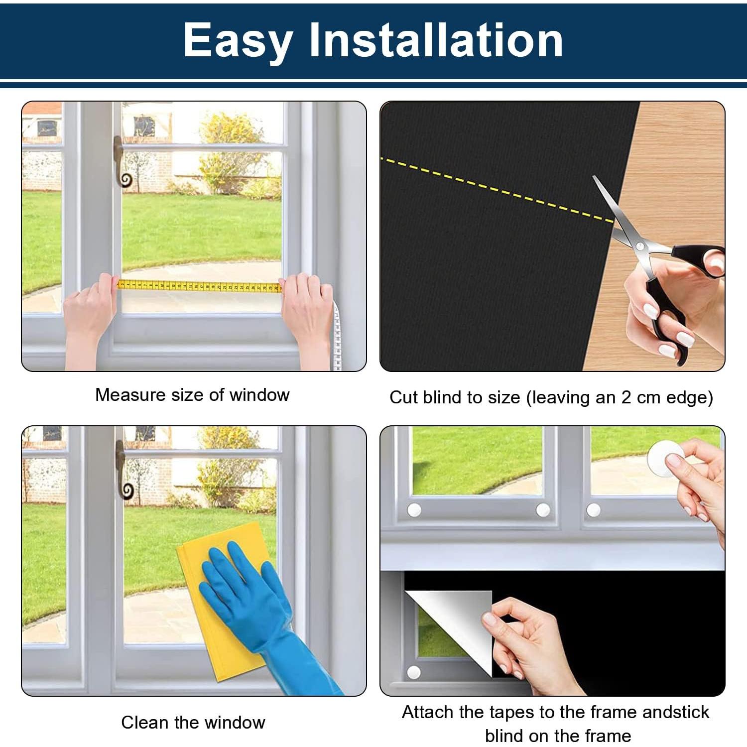 Cortinas Opacas Portátiles Dixutzi 145x299 cm con Adhesivo