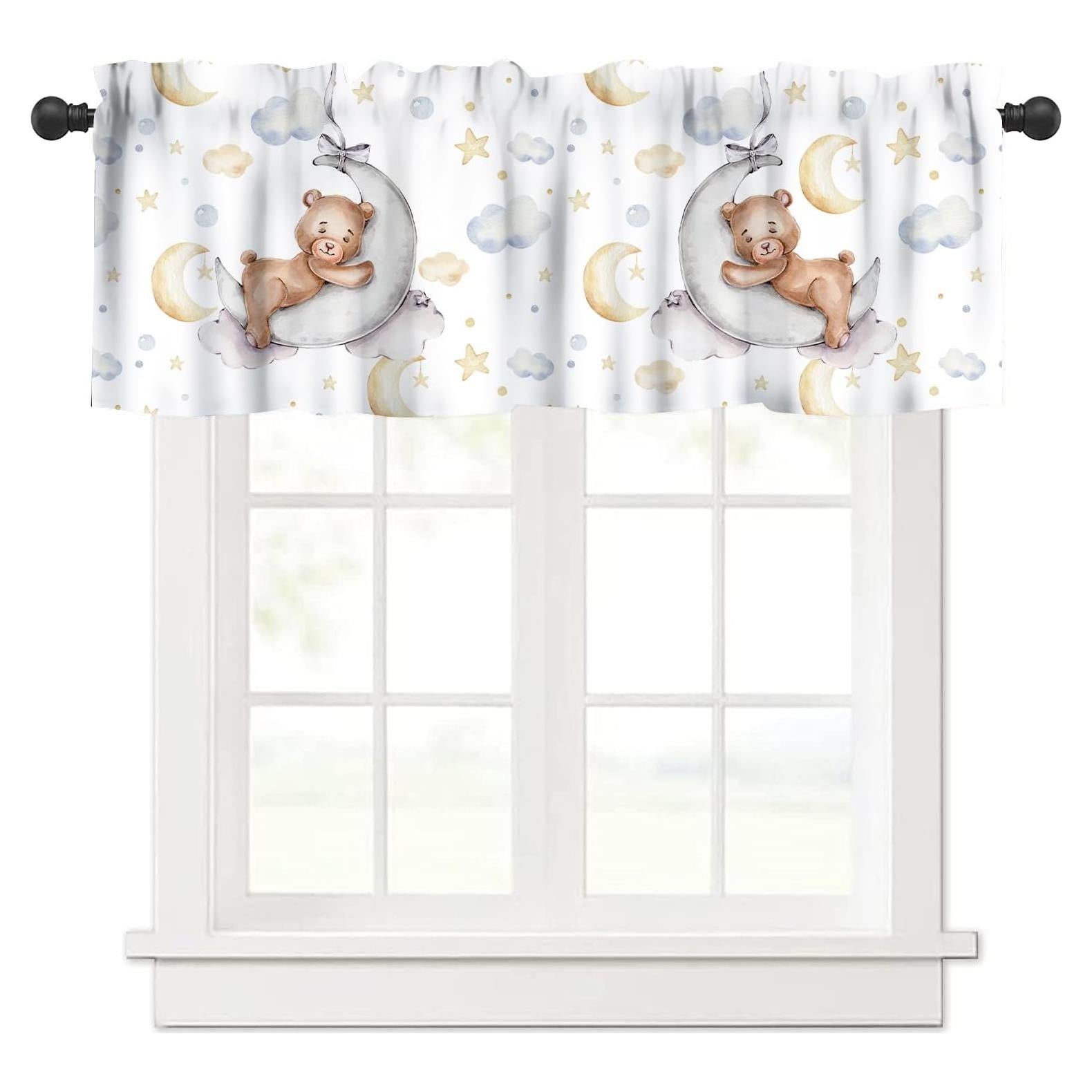 Valance de Ventana JanJCurt Dibujo de Osito 137x45cm