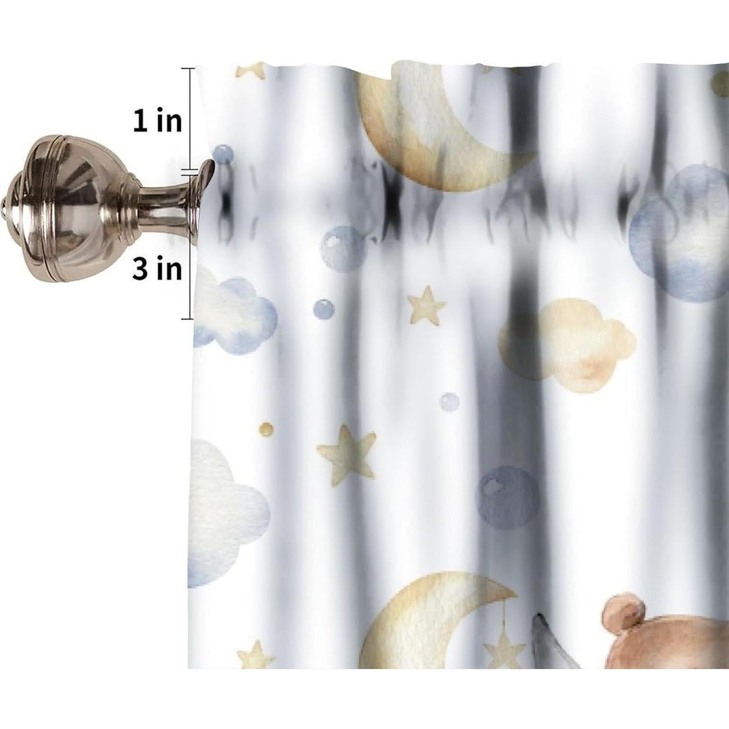 Valance de Ventana JanJCurt Dibujo de Osito 137x45cm