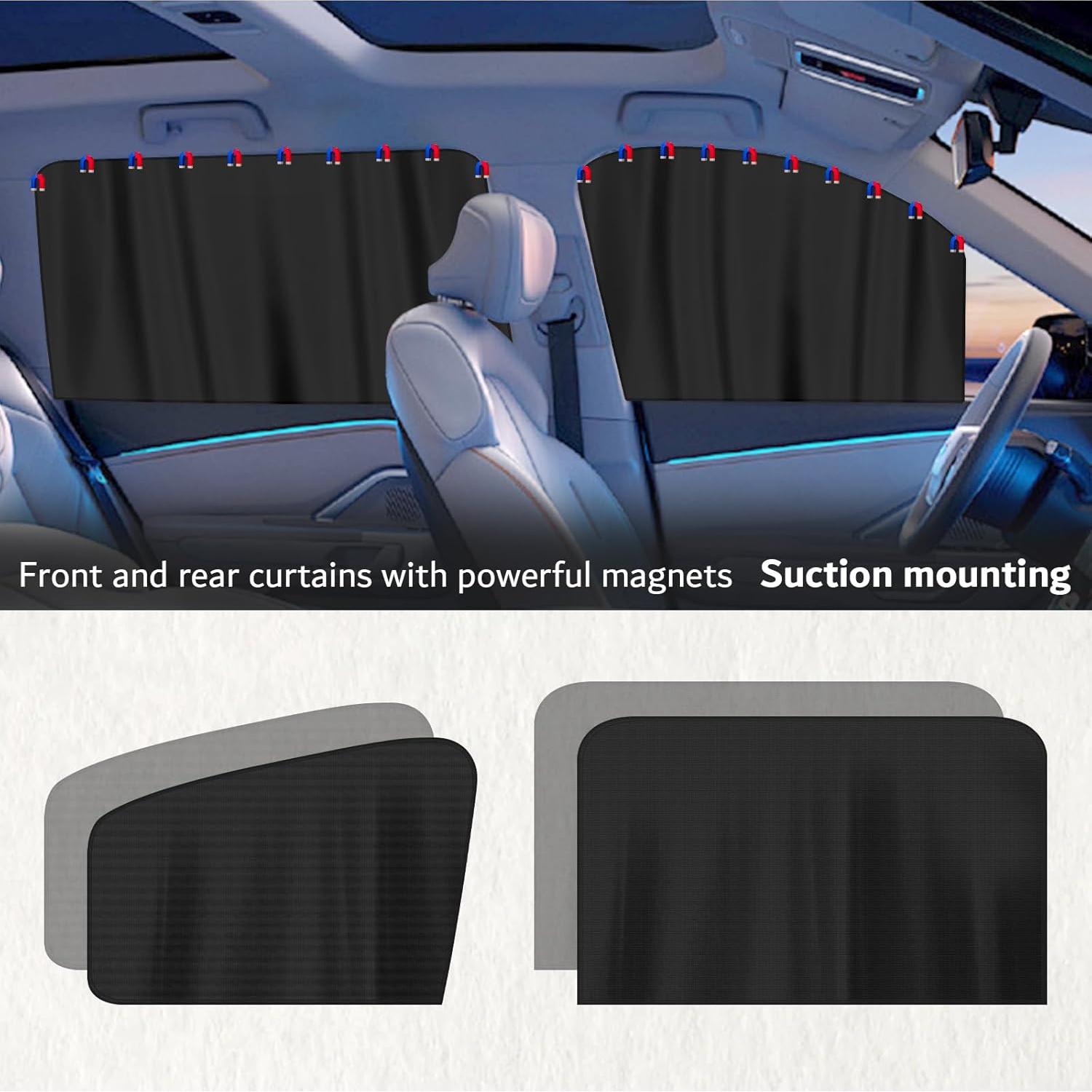 5 Sombrillas Magnéticas para Ventanas de Auto YGDMD - Oscurecimiento y Privacidad