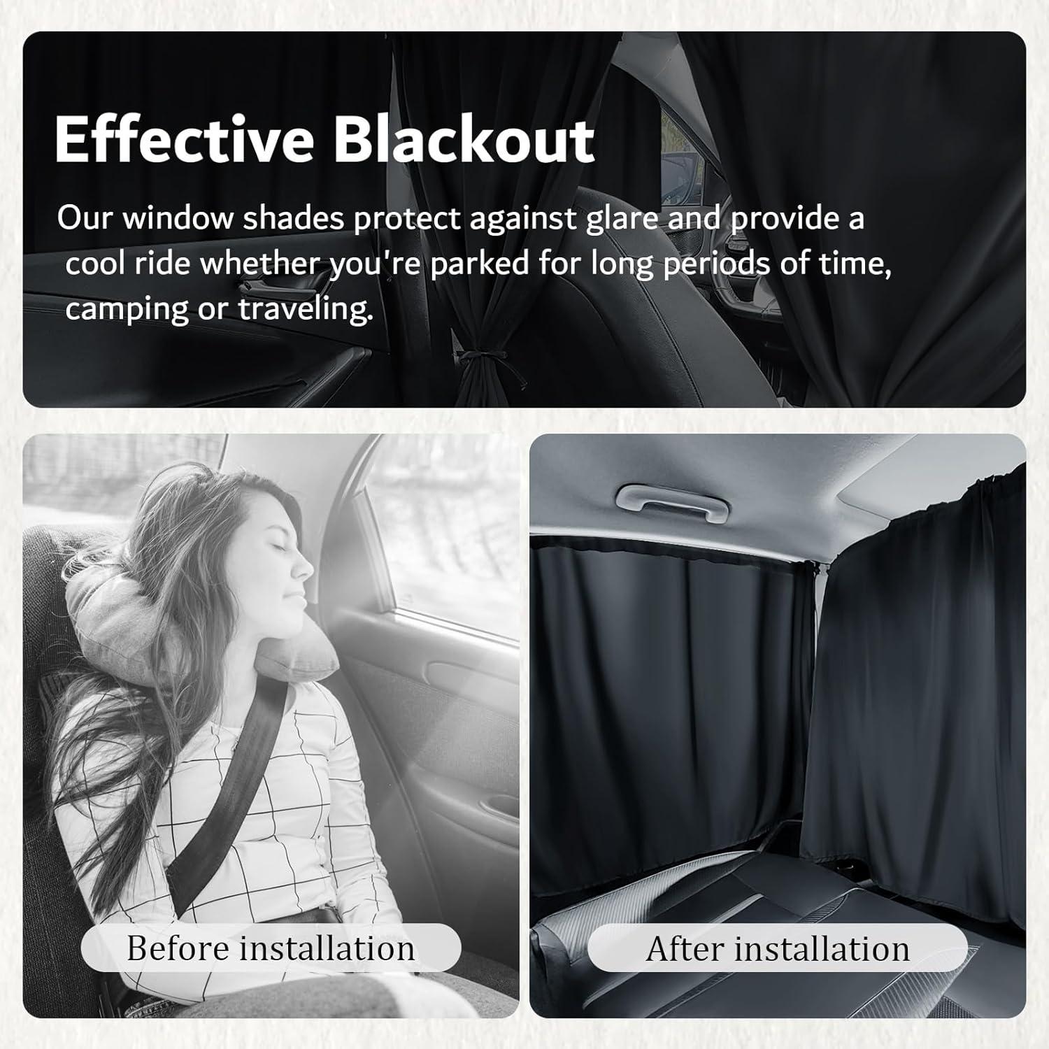 5 Sombrillas Magnéticas para Ventanas de Auto YGDMD - Oscurecimiento y Privacidad