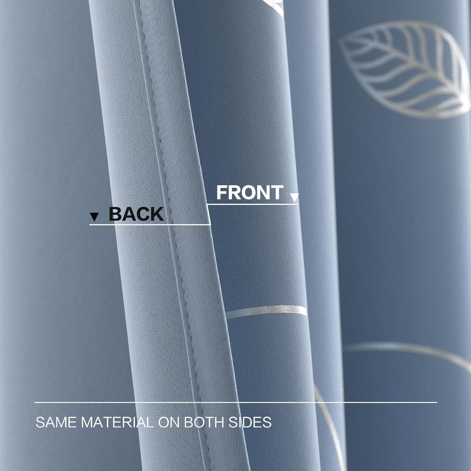 Cortinas Opacas BUHUA 2 Paneles 167.64x160 cm Azul Bebé