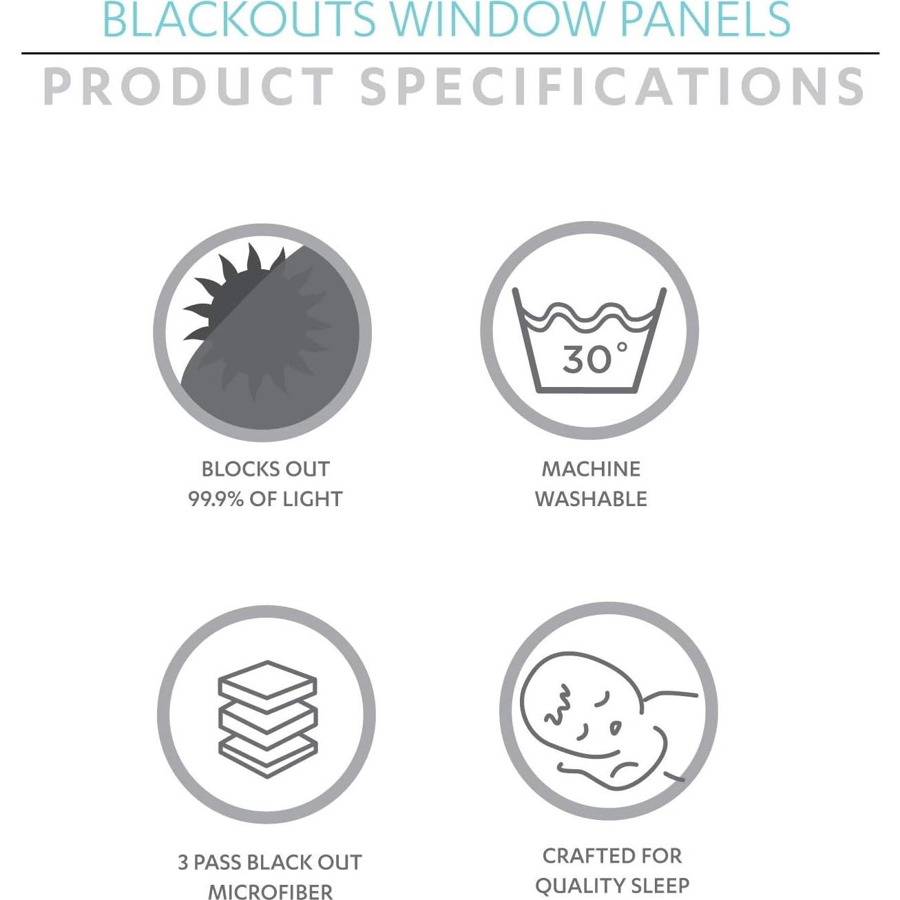 Cortina Blackout Lush Decor Bebé Estrella de Mar Azul 132x213cm