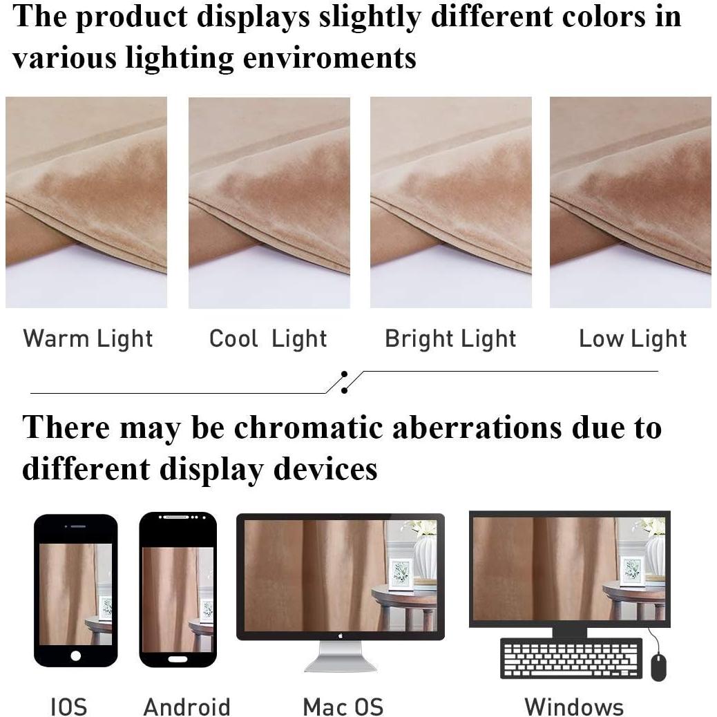 Cortinas de Terciopelo Beige StangH 132x243 cm - 2 Piezas