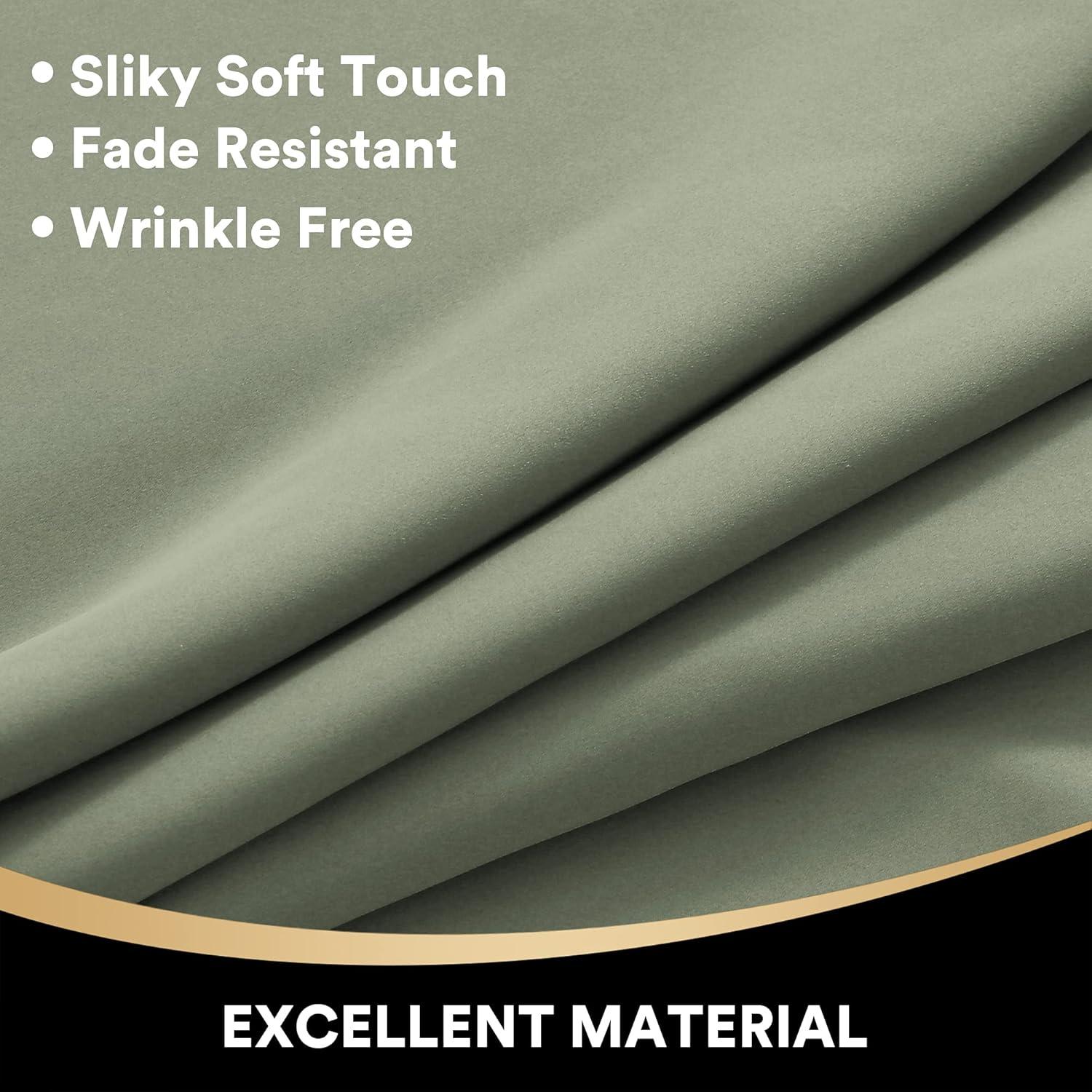 Cortinas Opacas PrinceDeco 132x213 cm Aislantes Energía Sage