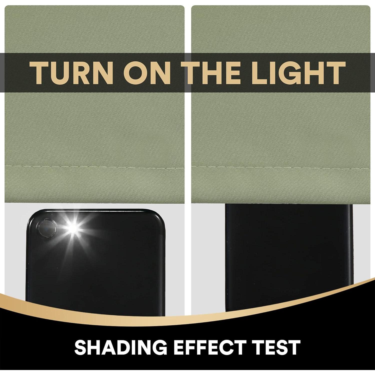 Cortinas Opacas PrinceDeco 132x213 cm Aislantes Energía Sage