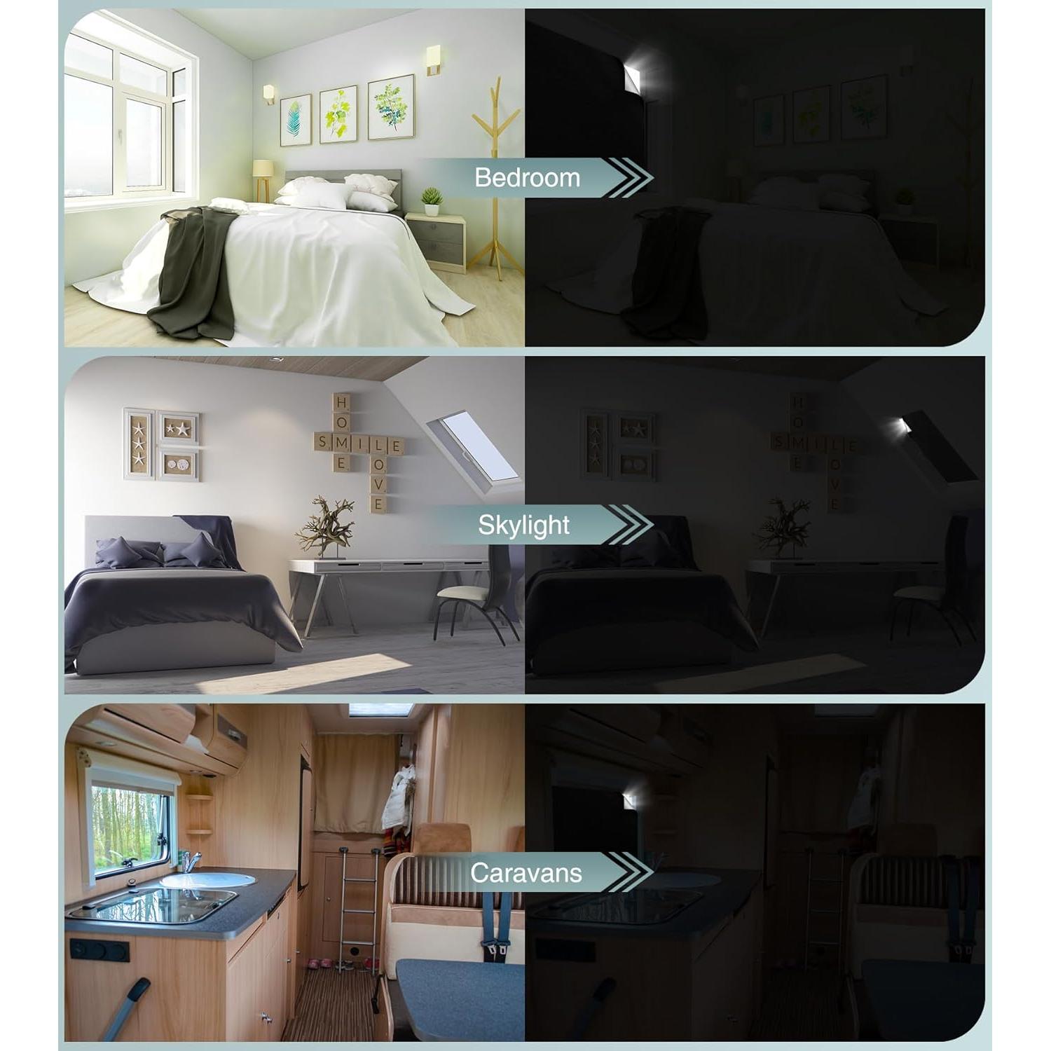 Cortinas Opacas Portátiles REDRICE 150x145 cm Sin Taladro