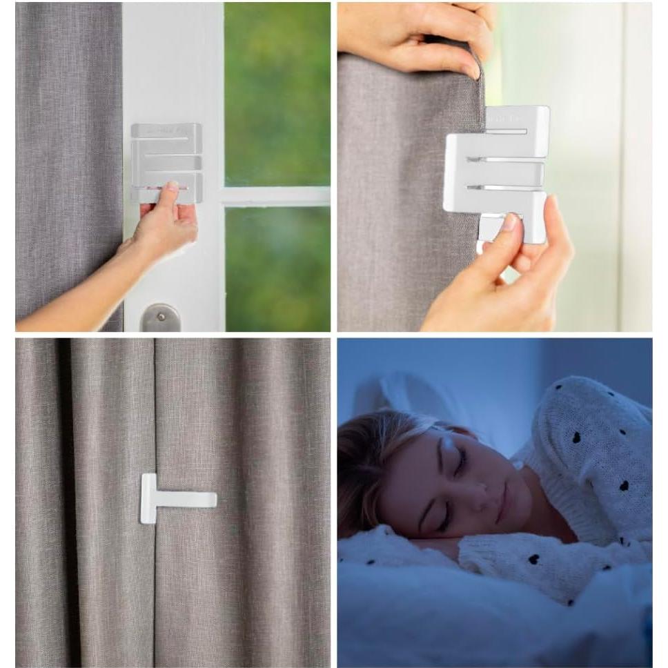 Clip de Cortina Pro Genérico Blackout Blanco - Pack de 2
