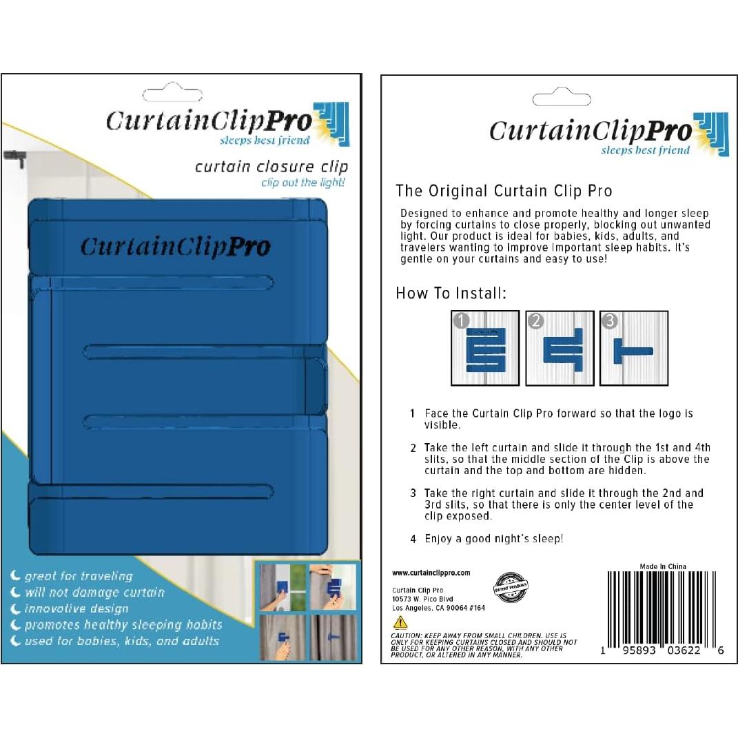 Clip de Cortina Pro Genérico Blackout Blanco - Pack de 2