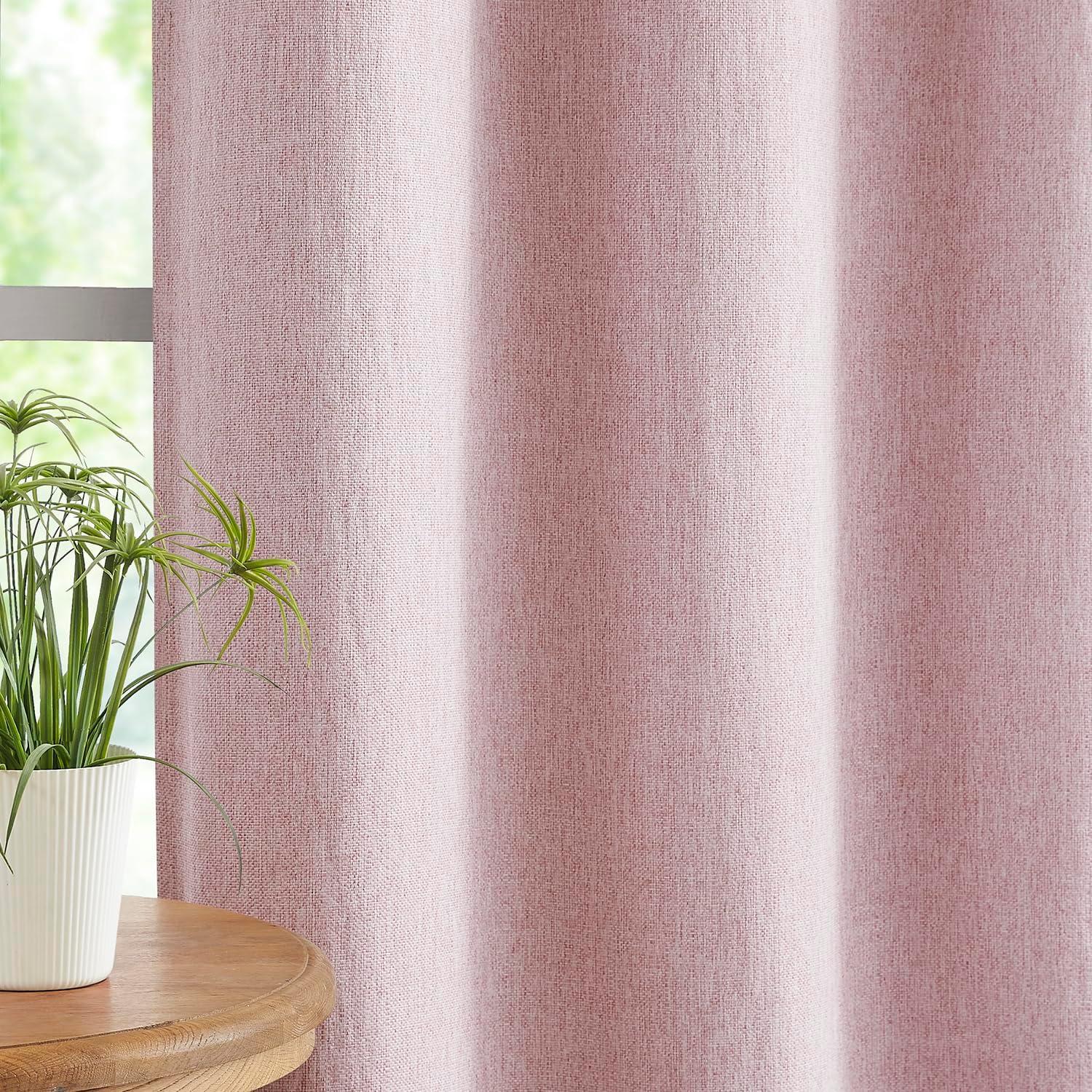 Cortinas Blackout Rosa Bebé Treatmentex 100% Poliéster 40x63