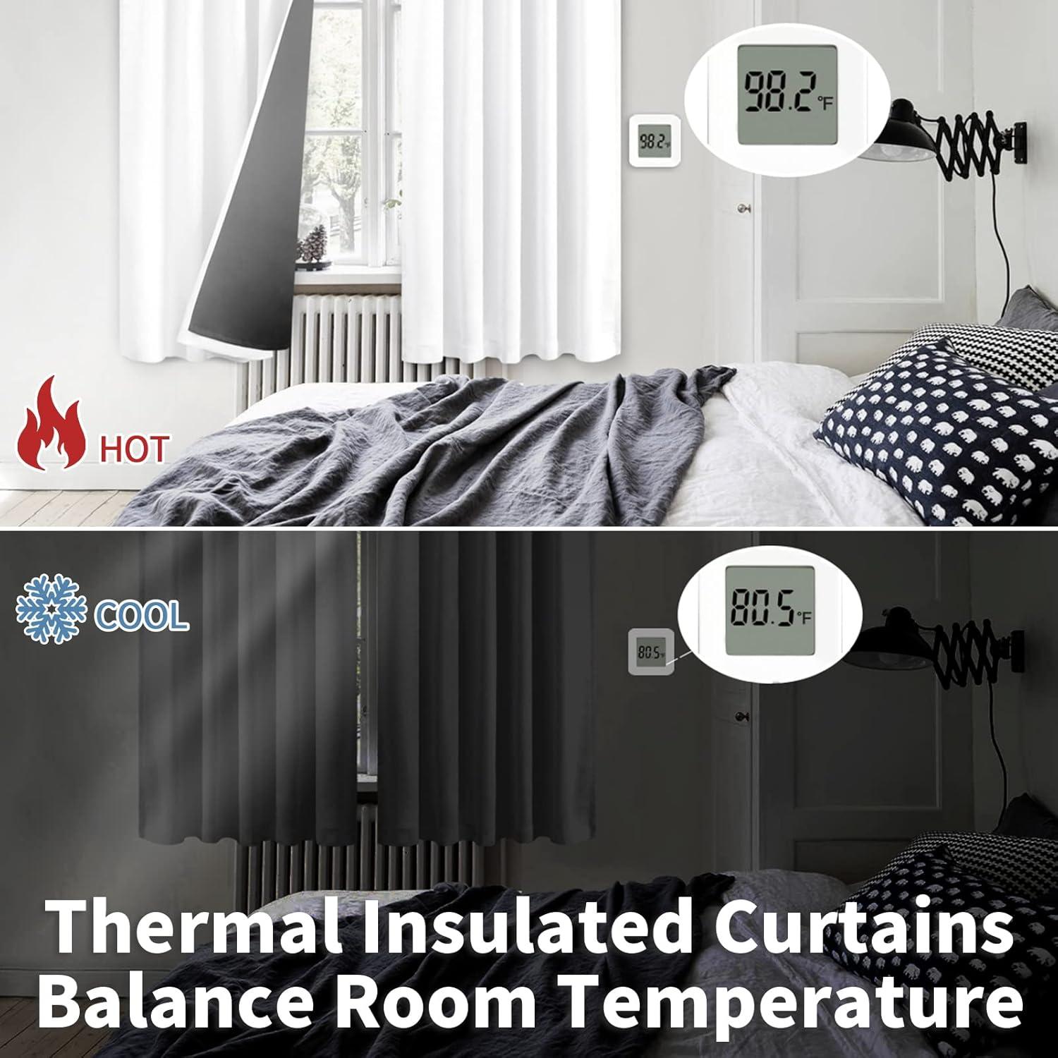 Cortinas BGment 100% Blackout 2 Paneles 52x84 Blanco