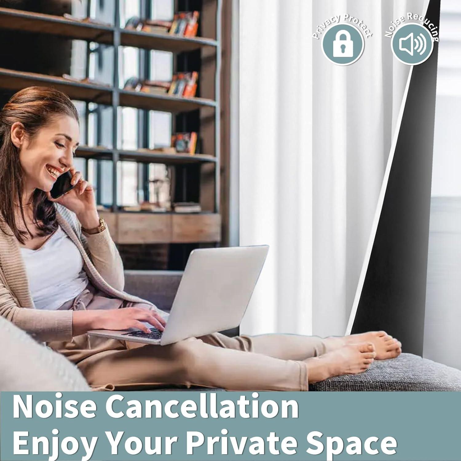 Cortinas BGment 100% Blackout 2 Paneles 52x84 Blanco