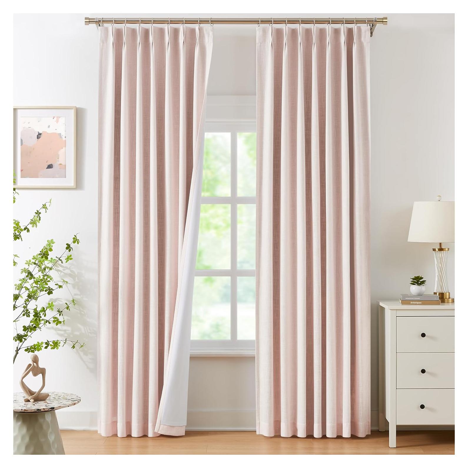 Cortinas Oscurecedoras WEST LAKE 40x90" Rosa 100% Poliester