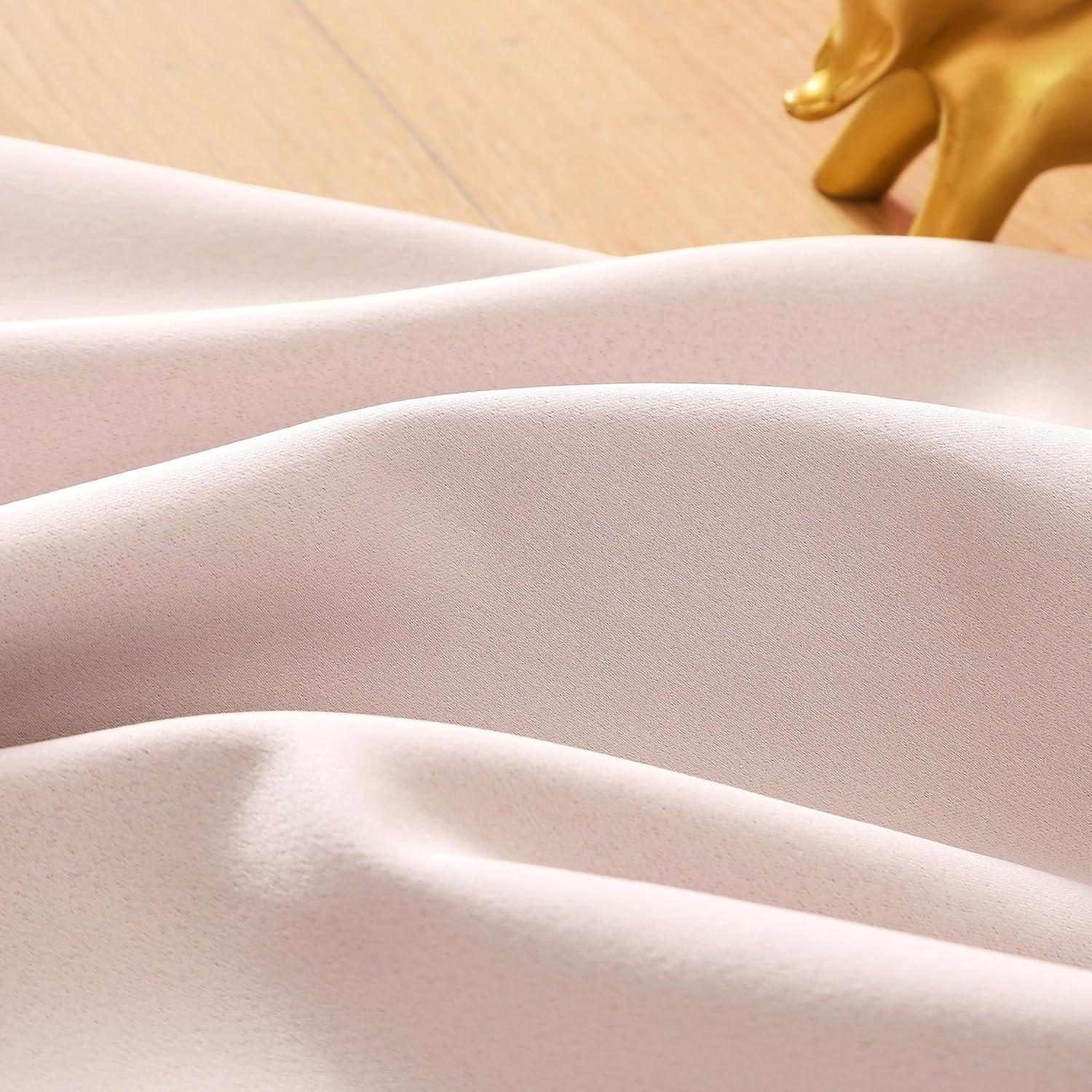 Cortinas Opacas Rosa Bebé 52" x 95" Treatmentex - 2 Paneles