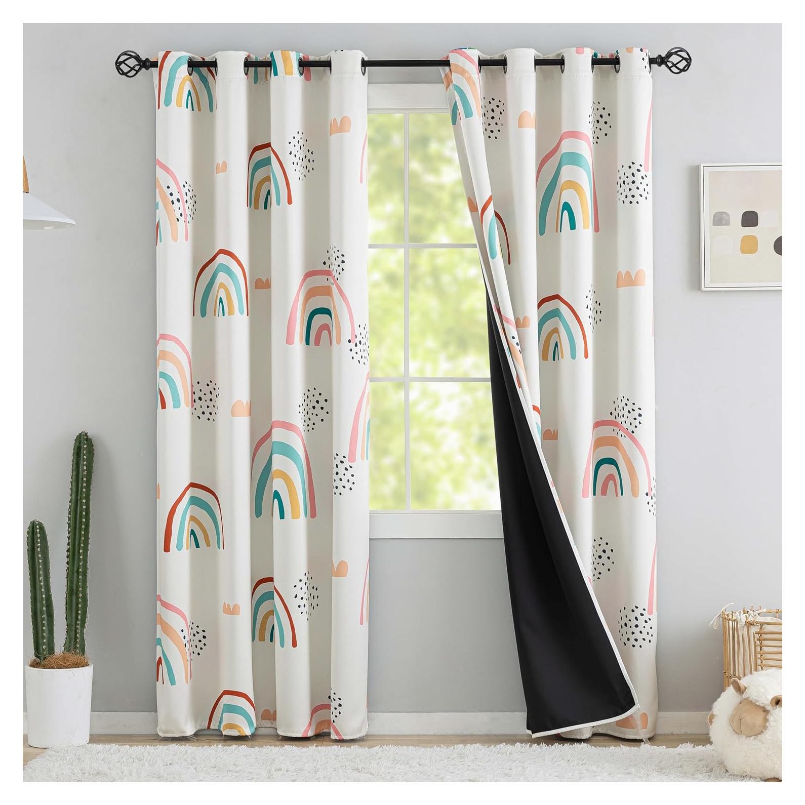 Cortinas Blackout Chiinvent Arcoíris 132x213 cm 2 Paneles