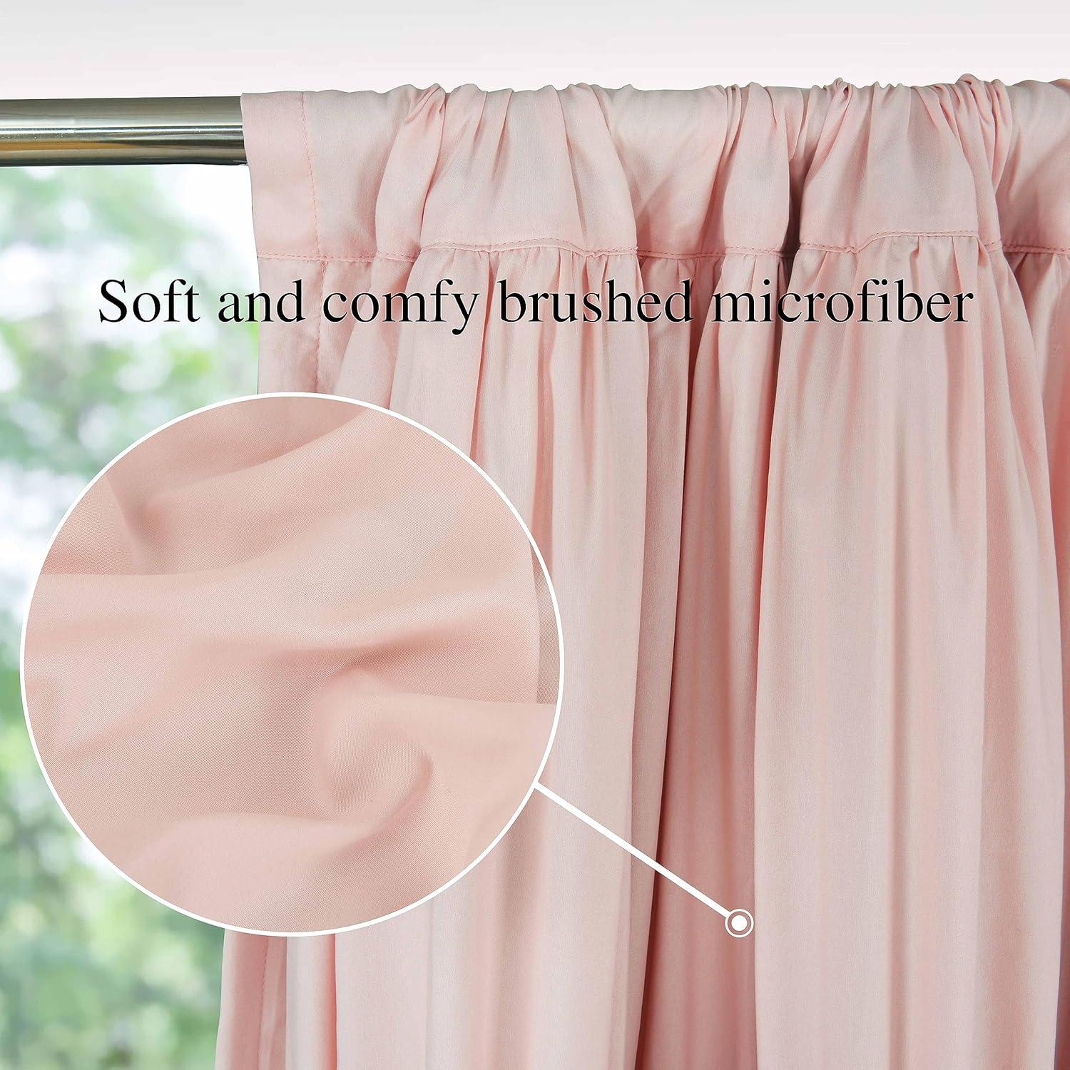 Cortinas Opacas Homechoice Decor 54x84" Rosa Durazno 2 Paneles