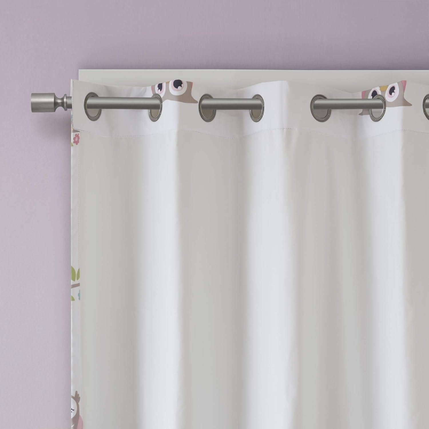 Cortina Opaca Mi Zone Kids 50x63 cm Búhos y Flores