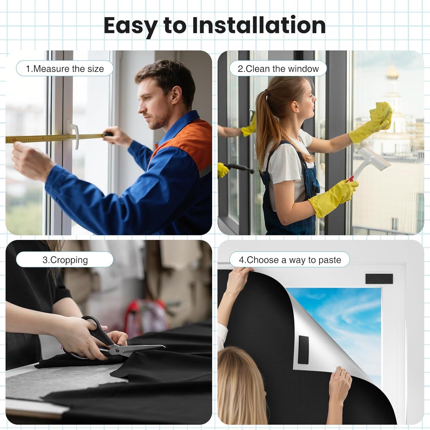 Cortina Oscurecedora Portátil REDRICE 127x145 cm 100% UV