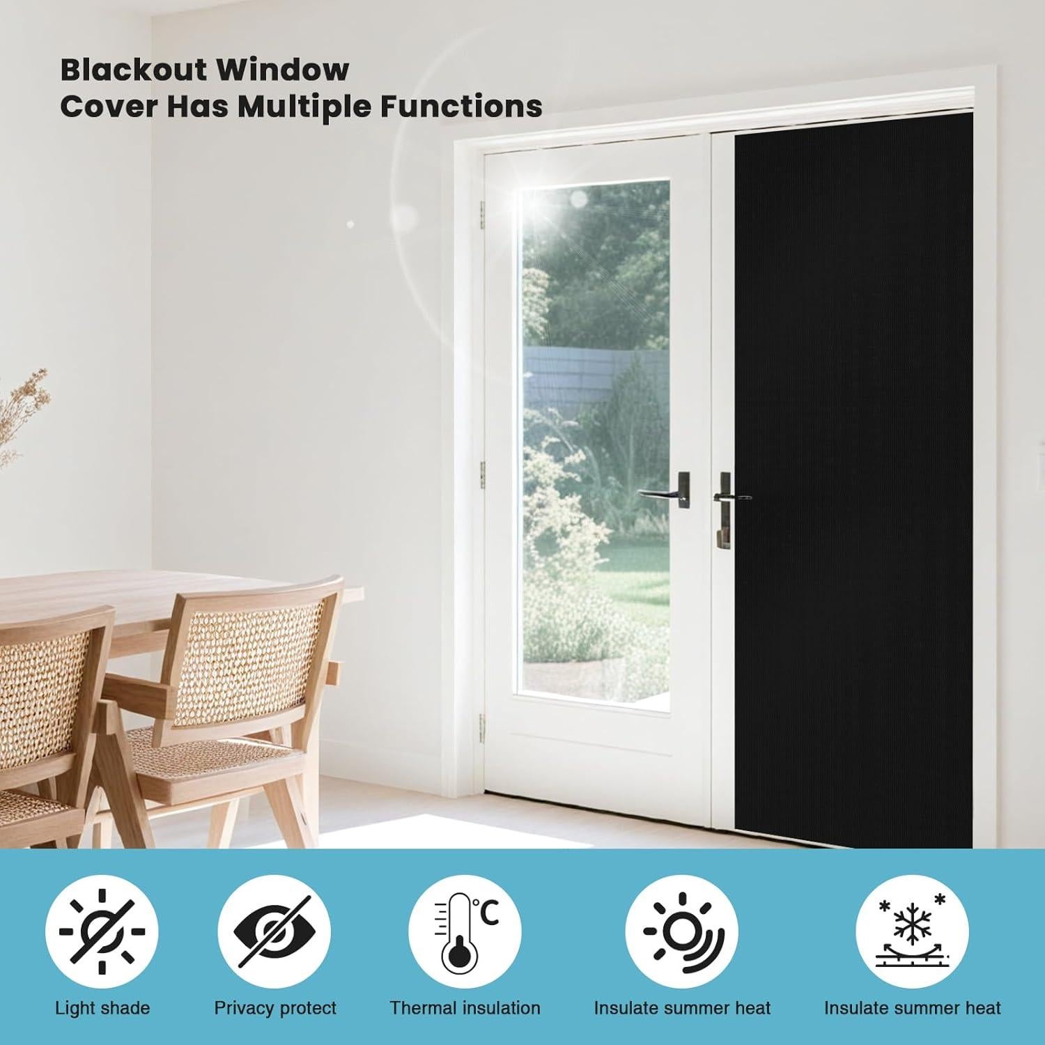 Cortina Oscurecedora Portátil REDRICE 127x145 cm 100% UV