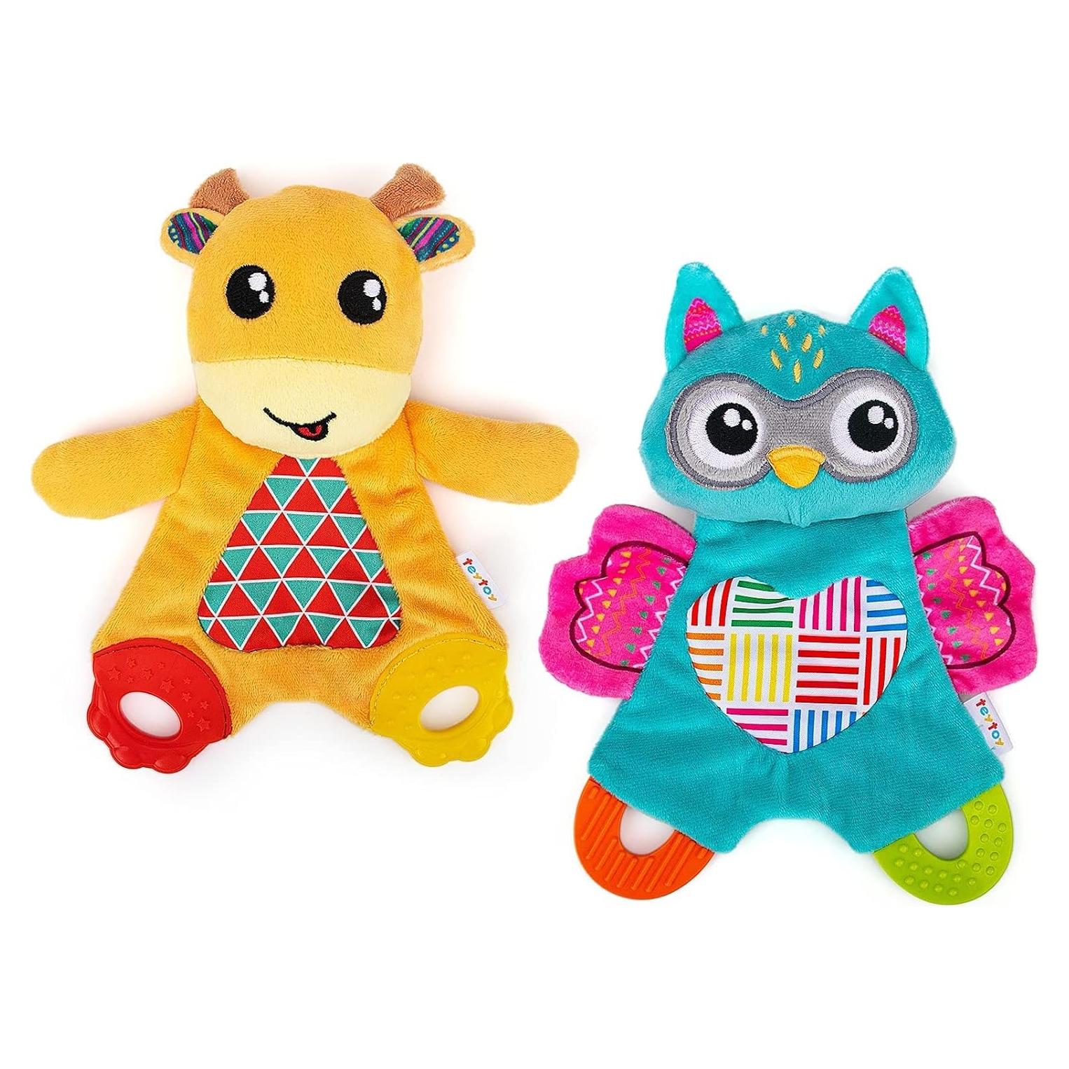 Juguetes Crinkle para Bebé 2 Pcs - Mordedor y Toalla Suave