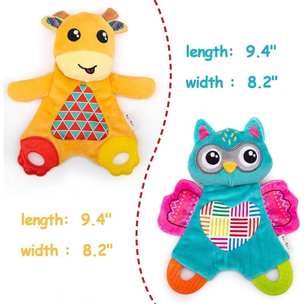 Juguetes Crinkle para Bebé 2 Pcs - Mordedor y Toalla Suave