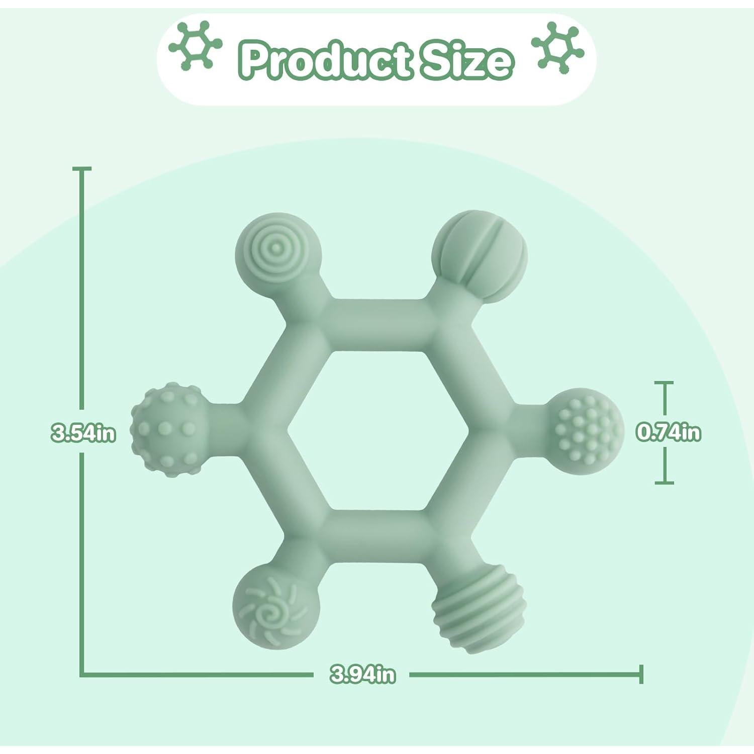 Paquete de 3 Juguetes de Dentición Silicona BPA Free Bebés