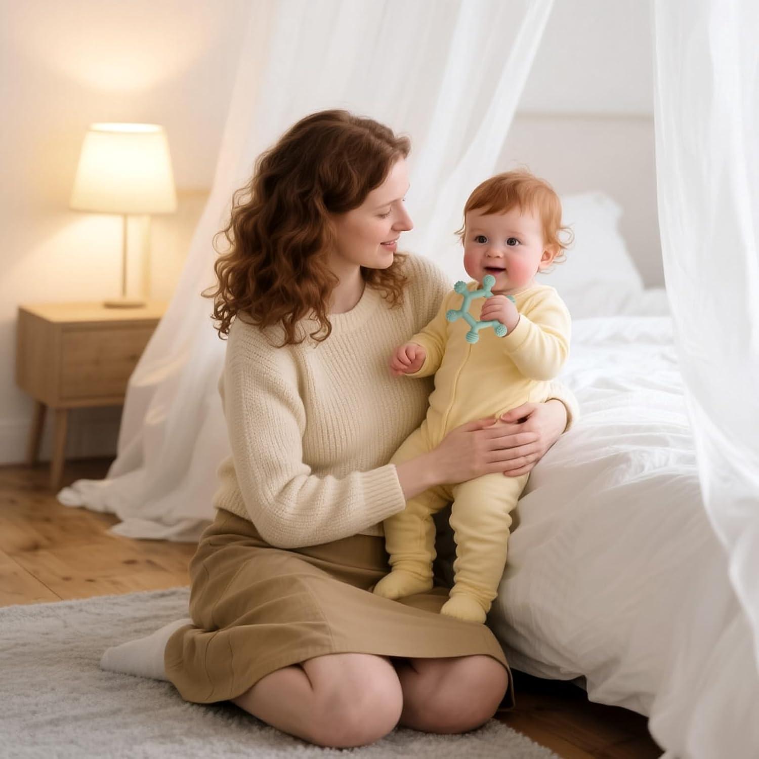 Paquete de 3 Juguetes de Dentición Silicona BPA Free Bebés