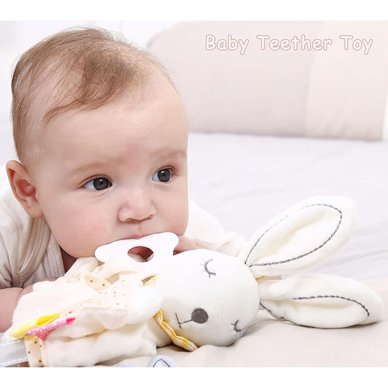 Manta de Seguridad para Bebés Upalupa Conejo Blanco 30x30 cm