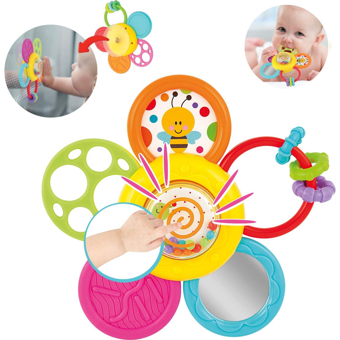 Mordedor Sensorial KiddoLab Spin & Rattle para Bebés 6-12 Meses